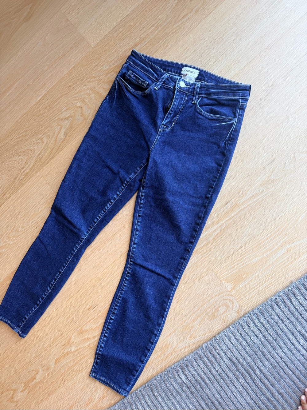 L’Agence Mid-Rise Skinny Jeans - Dark Blue